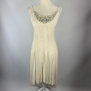 NWT Willow & Clay Dress Small Off White Rhinestone